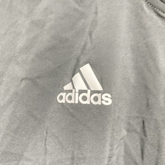 Texas A&M Adidas Aeroready Tech Polo Grey Short Sleeves Size Small 3/4 Zip Up - Picture 3 of 8